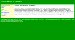 Desktop Screenshot of horsefriendarmoury.com